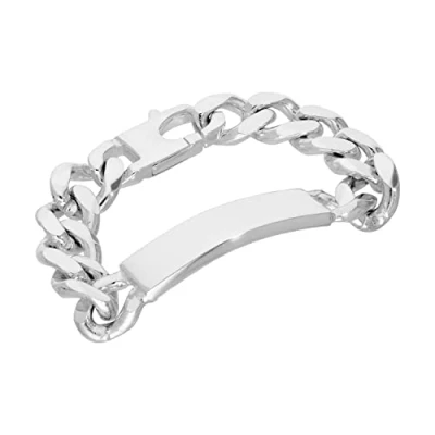 Image of jewellerybox Sterling Silver Thick Super Heavy 15mm 2.8oz / 80 Grams+ Curb Mens 8 Inch ID Bracelet