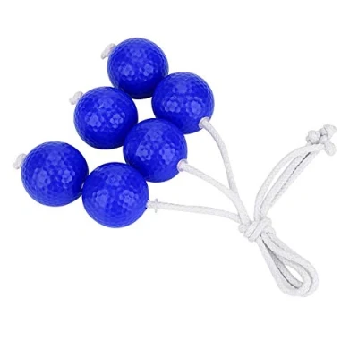 Image of VGEBY1 Golf Ball Set, 2 Colors Option 3 Pairs Outdoor Durable Ladder Toss Bolas Set Children Adult Replacement Sports Balls(blue)