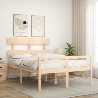 Image of vidaXL Senior Bed without Mattress 140x190 cm Solid Wood