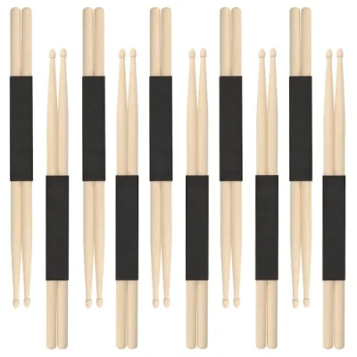 Image of MUKCHAP 10 Pairs 5A Drum Sticks, Maple Wood Sticks for Drumming, Practice, Performance