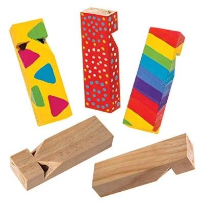 Image of Baker Ross AW508 Wooden Whistles (Pack of 5),Wood