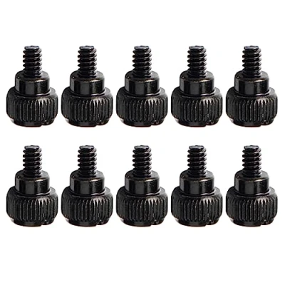 Image of GAOHOU 10pcs New Computer Case Thumb Screws Black Size:6# 32X5mm (Black)