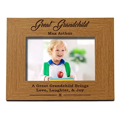 Image of ukgiftstoreonline Personalised Great Grandchild Photo Frame Gift (4 x 6 Inch)