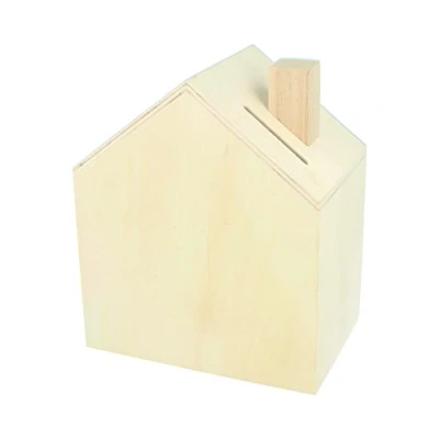 Image of Artemio Wooden coin box to decorate House 12cm x 14.5cm 8cm, Wood, 12 14.5 8 cm