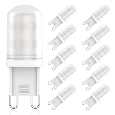 Image of RuLEDne LED G9 Bulbs 2W Equivalent to Halogen 20W 25W 28W, Light Natural White 4000K, 360Beam Angle, AC 220V 240V, Non Flicker, Dimmable Energy Saving Bulbs, 10pack