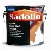 Image of Sadolin 2.5 Litre Superdec Gloss Opaque Woodstain Superwhite by