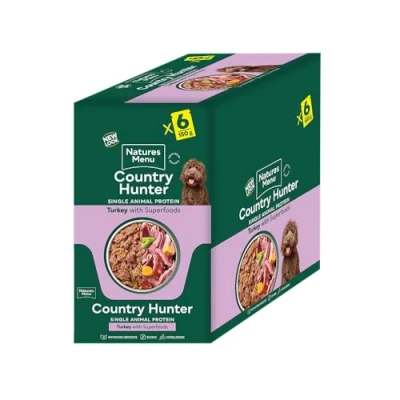 Image of Country Hunter Dog Food Pouch Farm Reared Turkey (6 x 150g)