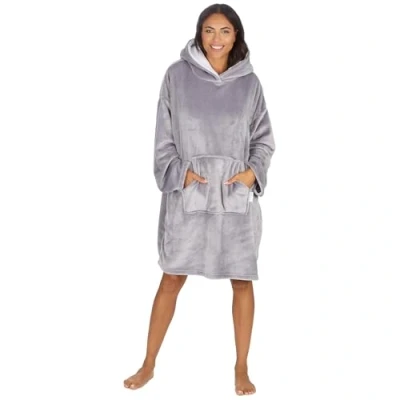 Image of Undercover Adults Oversized Plush Fleece Hoodie 34B2107 Silver Grey