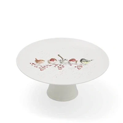 Image of Wrendale Designs &#039;One Snowy Day&#039; Christmas Footed Cake Plate