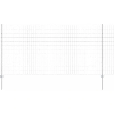Image of vidaXL Euro Fence with 10 U Posts Silver 1,2x10 m Steel