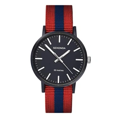 Image of Sekonda Watches Mens Quartz Watch, Analogue Classic Display and Nylon Strap 1582.27