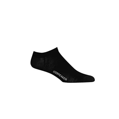 Image of Icebreaker Merino Women&#039;s Lifestyle Fine Gauge No Show Socks, Black/Snow, M