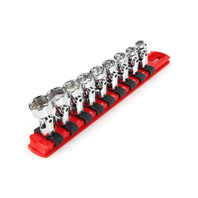 Image of TEKTON 1/4 Inch Drive Universal Joint Socket Set, 9 Piece (6 14 mm) SHD90110