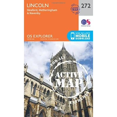 Image of Lincoln Map Weatherproof Sleaford, Metheringham &amp; Navenby Ordnance Survey OS Explorer Active 272 England Walks Hiking Maps Adventure