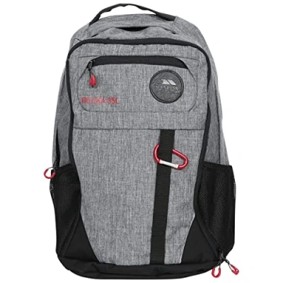 Image of Trespass Rocka, Grey, Backpack 35L with 2 Shock Proof Compartments, Grey