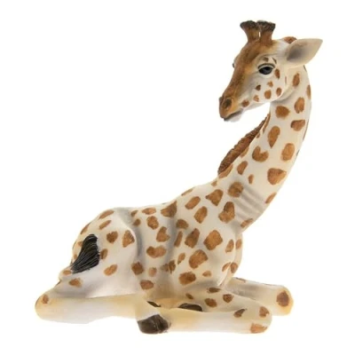 Image of Lesser &amp; Pavey Lying Giraffe Figurine for Home Office Out of Africa Sitting Ornaments Decor Gifts Women Men Living Room African
