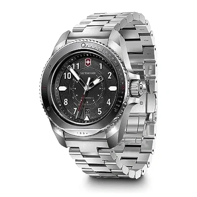 Image of Victorinox Men’s Watch Journey 1884 Ø 43 mm, Swiss Made, Analogue Quartz, Water Resistant up to 200 m, Stainless Steel Strap, Black/Silver