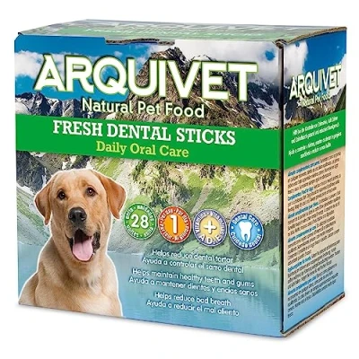 Image of Arquivet Fresh Dental Sticks (28 units) 560 g with mint flavor Dog treats