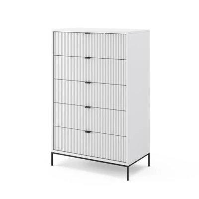 Image of Vicco Chest of drawers Eliza, White, 76 x 120 cm with 5