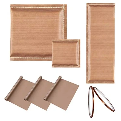 Image of Heat Press Pillow Bundle Set Includes 3 Sizes Resistant Pressing Pillows Mat,3 Teflon Sheets and 2 Roll of Tape, Fire Resistant, Waterproof for Printing Vinyl Projects