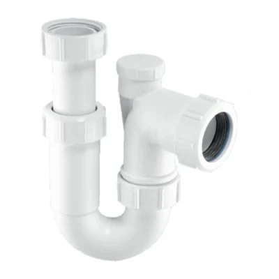 Image of McAlpine ASA10V 75mm Water Seal Adjustable Inlet Tubular Swivel Anti Syphon (Silentrap) &#039;P&#039; Trap with Universal Outlet