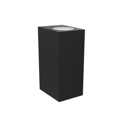 Image of Twin GU10 Up/Down Rectangle Wall Light Black Kosnic Komi