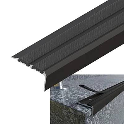 Image of VP Stair Nosing Edge Trim Anti Slip Step Edging Strip for 900mm (Dark Brown), x 35mm 19mm