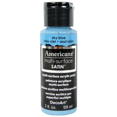 Image of DecoArt Acrylics Multi Purpose Paint, Sky Blue Satin