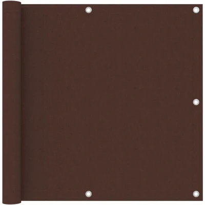 Image of vidaXL Balcony Screen Brown 90x500 cm Oxford Fabric