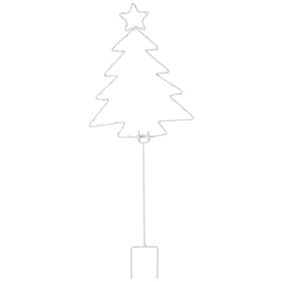 Image of Pre Lit Christmas Tree Garden Pathway Stake Light, 35 Warm White LEDs