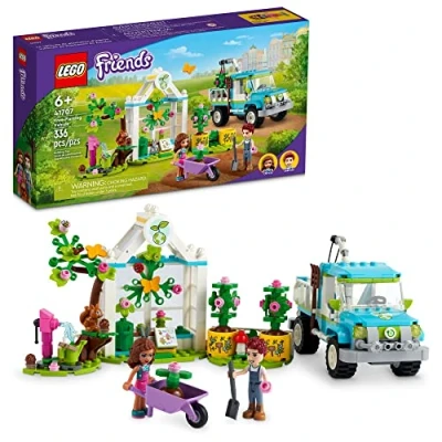 Image of LEGO Friends Tree Planting Vehicle 41707 Building Toy Set for Kids, Girls, and Boys Ages 6+ (336 Pieces), Standard