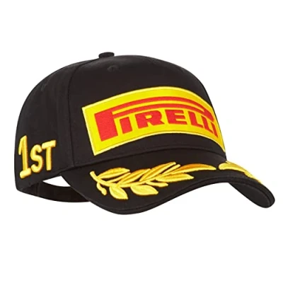 Image of F1 Pirelli Motorsport Special Edition USA Miami/Austin/Las Vegas Grand Prix Podium 1st Place Baseball Cap Hat Black/Gold Official Merchandise