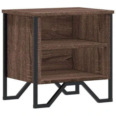 Image of vidaXL Bedside Cabinet Brown Oak 40x30x40 cm Engineered Wood