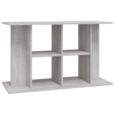 Image of vidaXL Grey Sonoma Aquarium Stand Versatile 100x40x60 cm Sturdy Design with Engineered Wood Modern Home Décor Storage Function