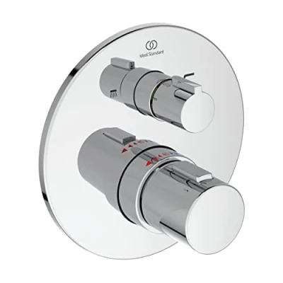 Image of Ideal Standard Ceratherm T100 Thermostatic Mixer with Diverter for Bath/Shower, Chrome