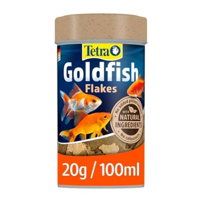 Image of Tetra goldfish Flakes flake fish food for all and other coldwater fish, 100ml