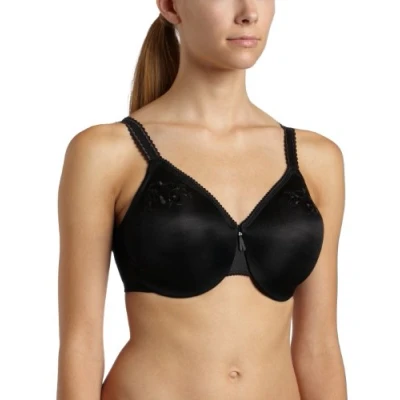 Image of Wacoal Women&#039;s Slimline Seamless Minimizer Bra, Opaque, Black, 40E
