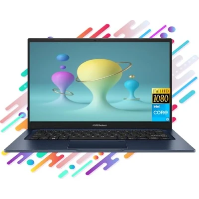 Image of ASUS Laptop Computer, 14’’ FHD Display Vivobook Laptops, Intel Core i3 1215U, 16GB RAM 1TB SSD, Webcam, Bluetooth, Wi Fi 6E, Windows 11 Pro, Blue, Ready for College Student and Daily Work Life