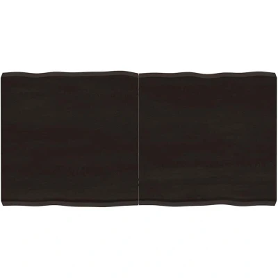 Image of vidaXL Table Top Dark Brown 120x60x(2 6) cm Treated Solid Wood Live Edge