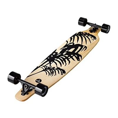 Image of Ridge Skateboards Unisex&#039;s Twin Tip Longboard, Natural Wood/Black, 41&quot; Monster, 5060427391391