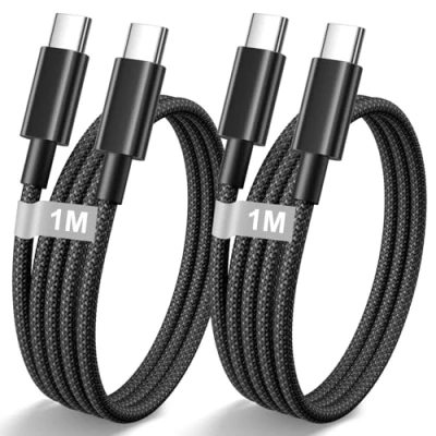 Image of iPhone 15 16 Charger Cable 1M 2Pack, USB C to Nylon Fast Charging A pple Lead Wire for Pro Max/15 Plus/15/16,iPad Pro/Air,Macbook