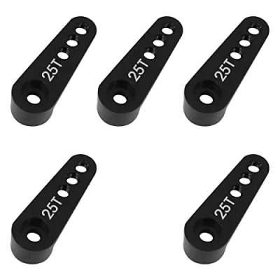 Image of WANGCL 5PCS 25T Servo Horn Aluminum Arm 28mm for 1/10 RC Car Crawler Monster Trucks Compatible with FUTABA GM995 GM996R Black