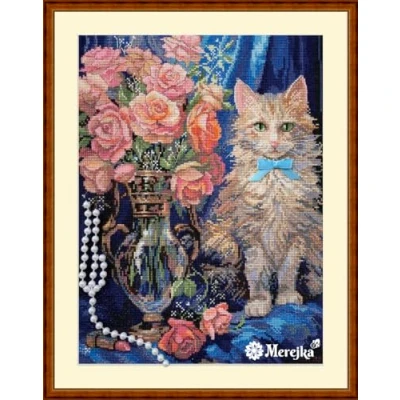 Image of Merejka K 236 Rosie Counted Cross Stitch Kit, Cotton, Multi Colour, 22,5 x 30 cm