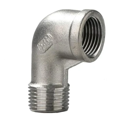 Image of 1PCS 304 Stainless Steel 90 Elbow, 1/2&quot; 1/4&quot; 3/8&quot; 3/4&quot; 1&quot; 2&quot; 3&quot; 4&quot; Female to Male Pipe Fittings(DN20)