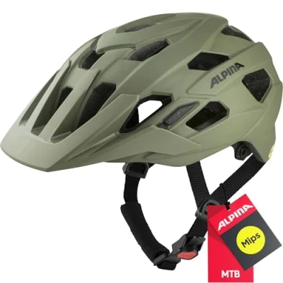 Image of ALPINA Unisex Adults, PLOSE MIPS cycling helmet, olive matt, 57 61 cm