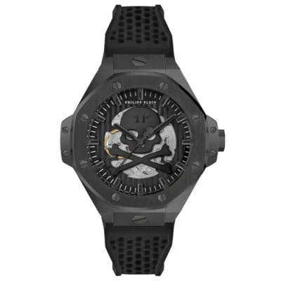 Image of Philipp Plein $keleton Royal Mens Black Watch PWPFA0924 Silicone One Size