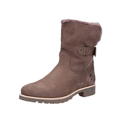 Image of Panama Jack Women&#039;s Felia Igloo Biker Boots, Grey (Gris B7), 5 UK