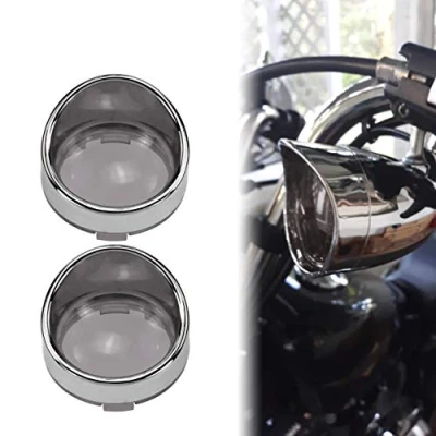 Image of HDBUBALUS ABS Visor Style Turn Signal Lens Indicator Light Bezels Cover Fit for Harley Custom Cruiser