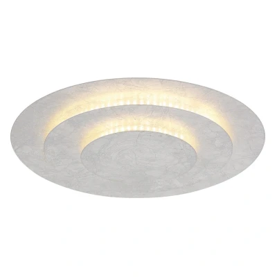 Image of Heda 35cm Integrated LED Semi Flush Ceiling Light Silver Colored 3000K