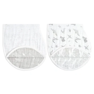 Image of aden + anais Burpy Baby Bib, 100% organic cotton muslin Muslin, 4 Layer Multi Use Burping Cloth, Super Soft &amp; Absorbent Burp Rag for Infants, Newborns and Toddlers, 2 Pack, 0 36 Months, map the stars